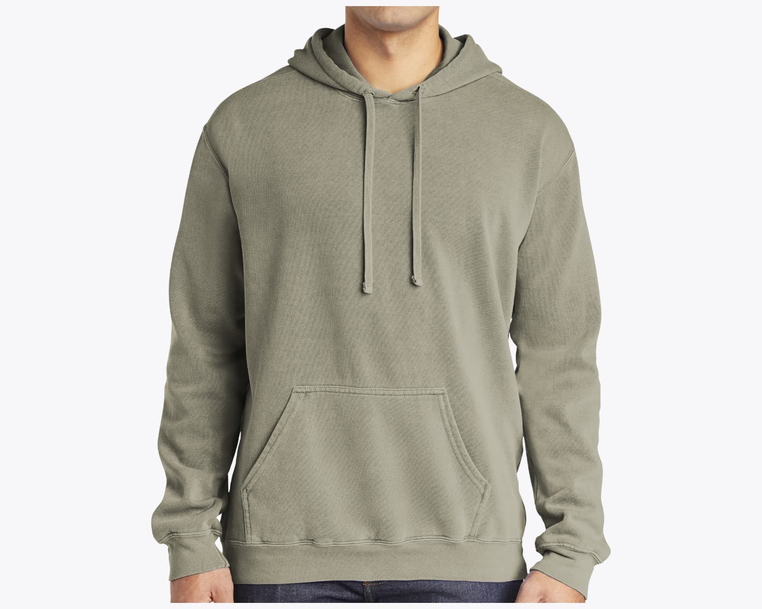 Comfort Colors 1567 Garment-Dyed Pullover Hoodie in Grey (size:medium, view:front)