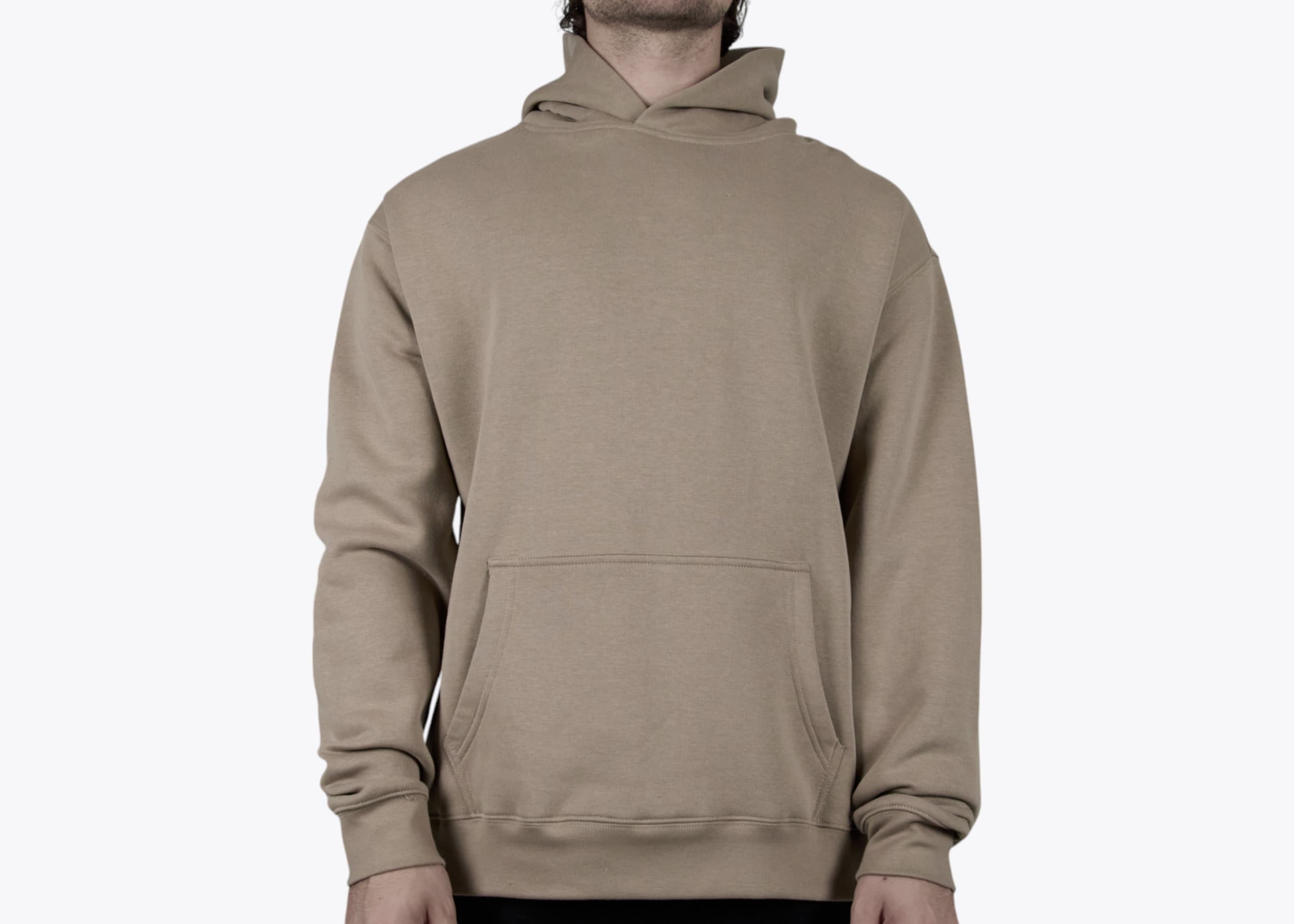 AS Colour 5161 Men's Relax Hoodie in Sand (model:male, size:medium, view:front)