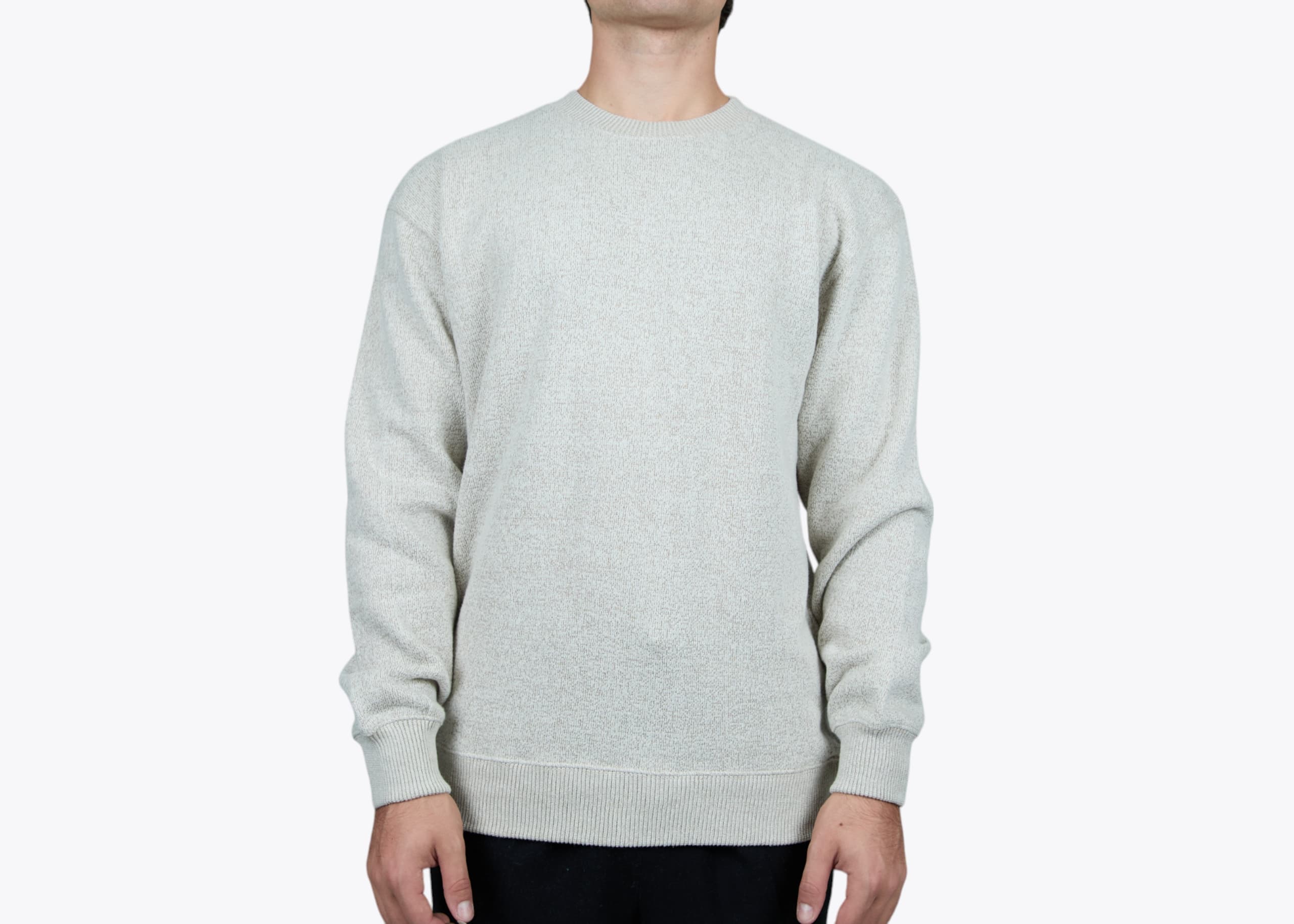Lane Seven LS11004 Nantucket Crewneck Sweatshirt in Latte (model:male, size:medium, view:front)