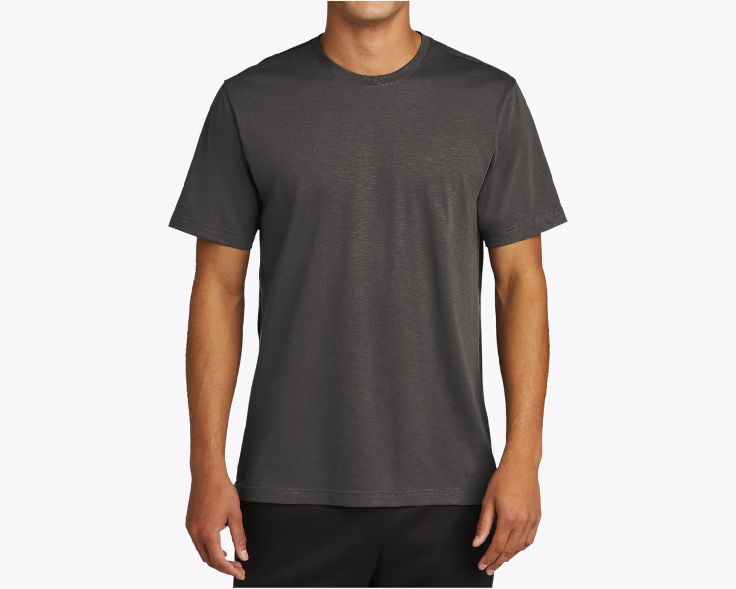 Sport-Tek ST430 PosiCharge Strive Tee in Graphite (size:medium, view:front)